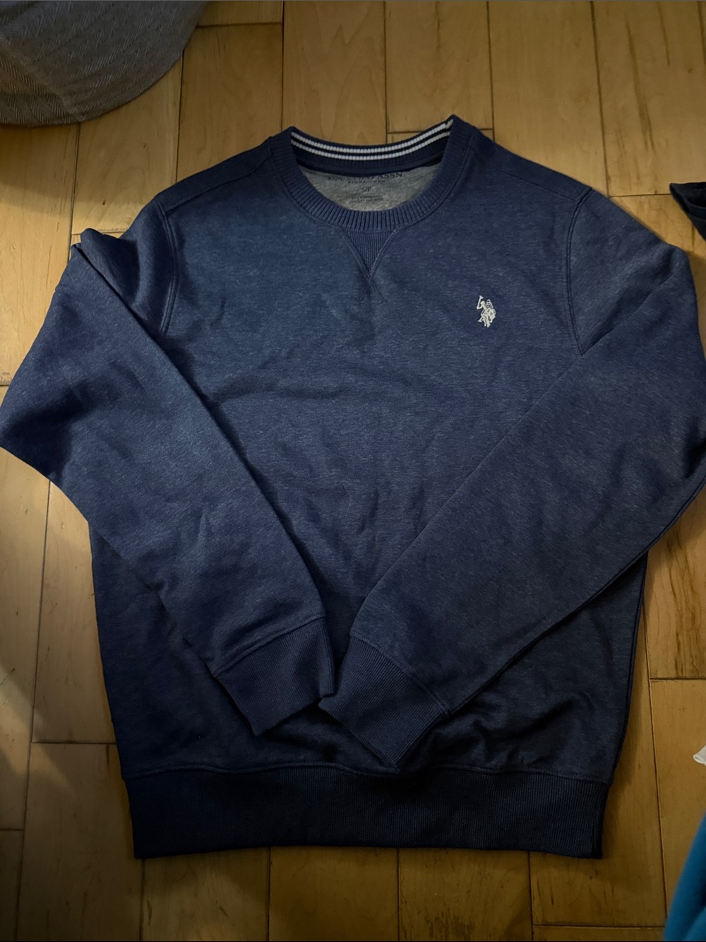 U.S. Polo Assn. Navy Crewneck Sweatshirt with Embroidered Logo